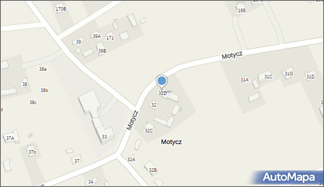 Motycz, Motycz, 32D, mapa Motycz