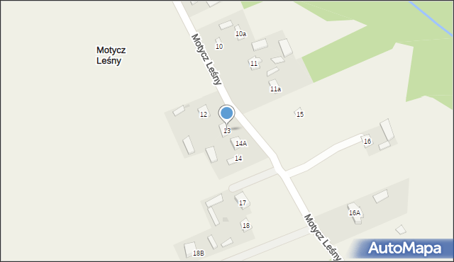 Motycz Leśny, Motycz Leśny, 13, mapa Motycz Leśny