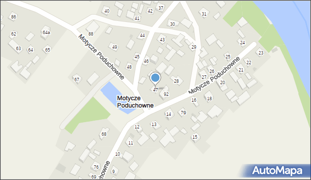 Motycze Poduchowne, Motycze Poduchowne, 47, mapa Motycze Poduchowne