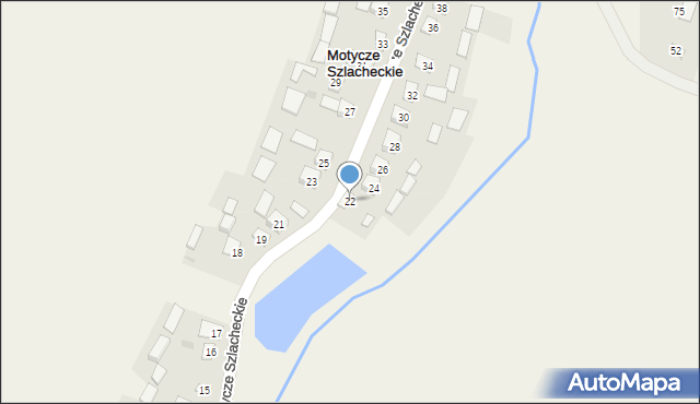 Motycze Szlacheckie, Motycze Szlacheckie, 22, mapa Motycze Szlacheckie