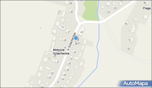 Motycze Szlacheckie, Motycze Szlacheckie, 36, mapa Motycze Szlacheckie