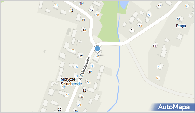 Motycze Szlacheckie, Motycze Szlacheckie, 40, mapa Motycze Szlacheckie