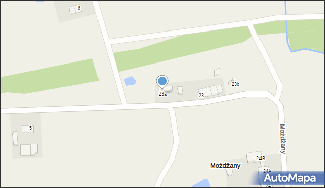 Możdżany, Możdżany, 23a, mapa Możdżany