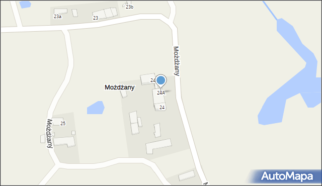 Możdżany, Możdżany, 24A, mapa Możdżany