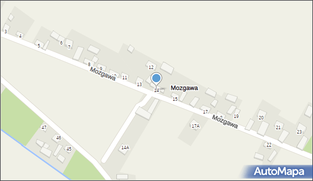 Mozgawa, Mozgawa, 14, mapa Mozgawa