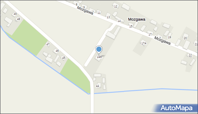 Mozgawa, Mozgawa, 14A, mapa Mozgawa