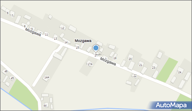 Mozgawa, Mozgawa, 17, mapa Mozgawa