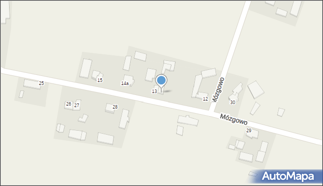 Mózgowo, Mózgowo, 14, mapa Mózgowo