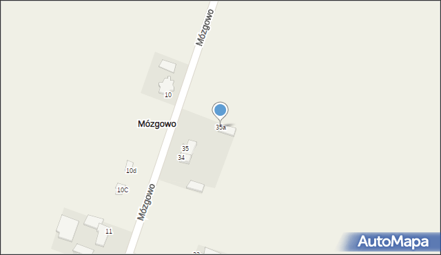 Mózgowo, Mózgowo, 35a, mapa Mózgowo