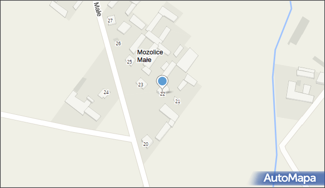 Mozolice Małe, Mozolice Małe, 22, mapa Mozolice Małe