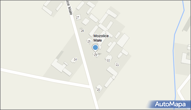 Mozolice Małe, Mozolice Małe, 23, mapa Mozolice Małe