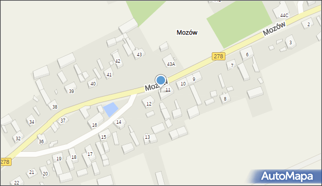 Mozów, Mozów, 11A, mapa Mozów