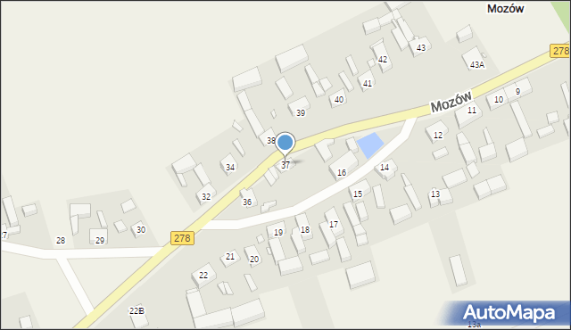 Mozów, Mozów, 37, mapa Mozów