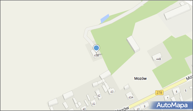 Mozów, Mozów, 43B, mapa Mozów