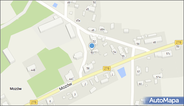 Mozów, Mozów, 53, mapa Mozów