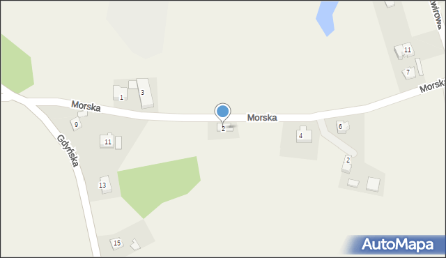 Mrzezino, Morska, 2, mapa Mrzezino