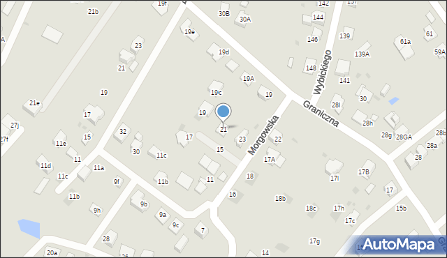 Mysłowice, Morgowska, 21, mapa Mysłowice