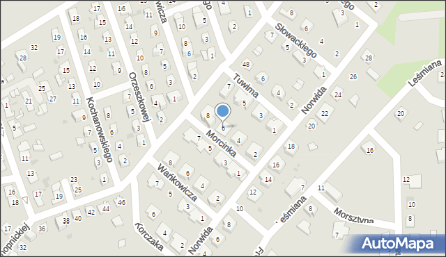 Namysłów, Morcinka Gustawa, 6, mapa Namysłów