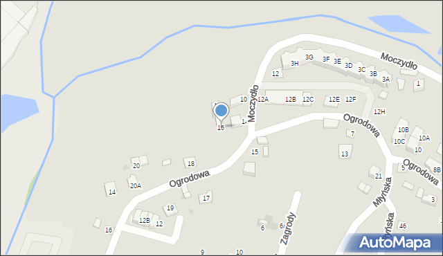 Niepołomice, Moczydło, 16, mapa Niepołomice