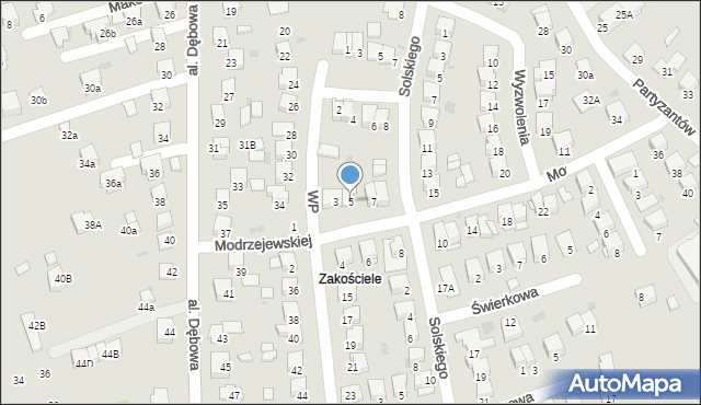 Niepołomice, Modrzejewskiej Heleny, 5, mapa Niepołomice