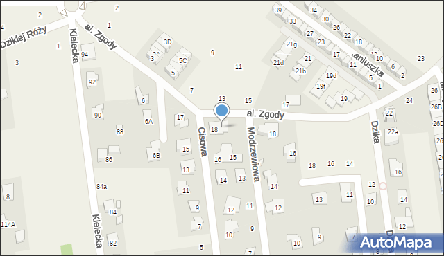 Nowa Iwiczna, Modrzewiowa, 17, mapa Nowa Iwiczna