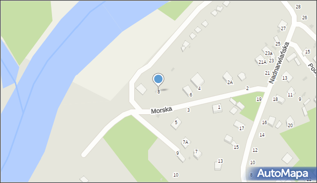 Nowogród, Morska, 8, mapa Nowogród