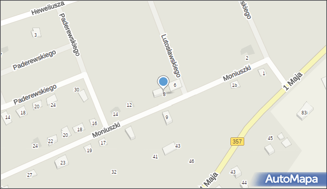 Nowogrodziec, Moniuszki Stanisława, 8, mapa Nowogrodziec