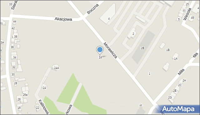 Nowy Dwór Mazowiecki, Morawicza Jerzego Przemysława, gen., 1d, mapa Nowy Dwór Mazowiecki