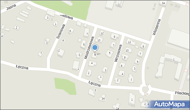 Nowy Dwór Mazowiecki, Modrzewiowa, 6, mapa Nowy Dwór Mazowiecki