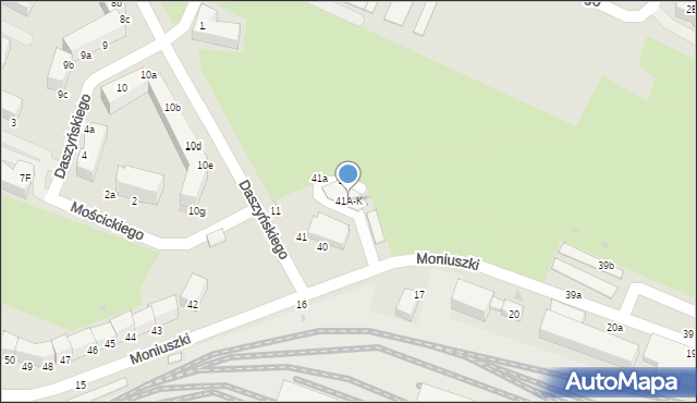 Oleśnica, Moniuszki Stanisława, 41A-K, mapa Oleśnica