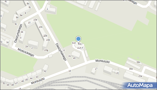 Oleśnica, Moniuszki Stanisława, 41h, mapa Oleśnica