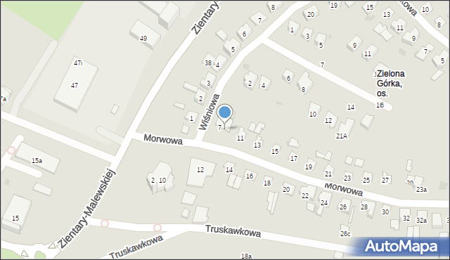 Olsztyn, Morwowa, 9, mapa Olsztyna