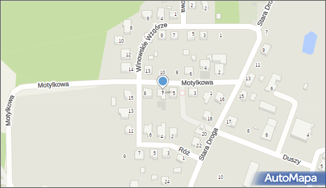 Opole, Motylkowa, 7, mapa Opola