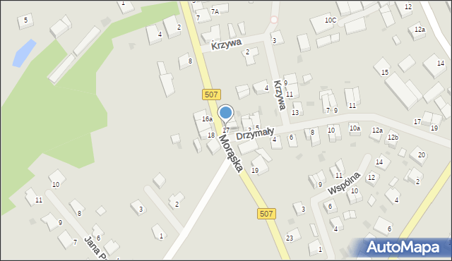 Orneta, Morąska, 17, mapa Orneta