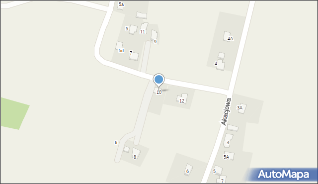 Osiek, Modrzewiowa, 10, mapa Osiek