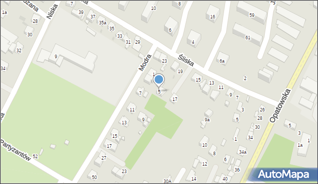 Ostrowiec Świętokrzyski, Modra, 5, mapa Ostrowiec Świętokrzyski