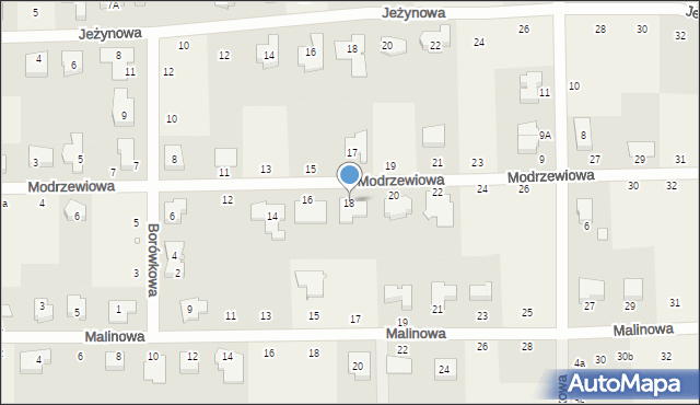 Palędzie, Modrzewiowa, 18, mapa Palędzie