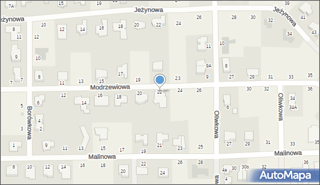 Palędzie, Modrzewiowa, 22, mapa Palędzie