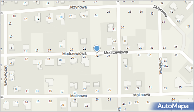 Palędzie, Modrzewiowa, 24, mapa Palędzie