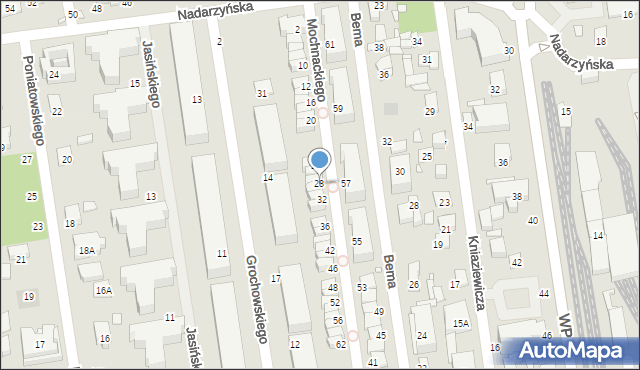 Piaseczno, Mochnackiego Maurycego, 28, mapa Piaseczno