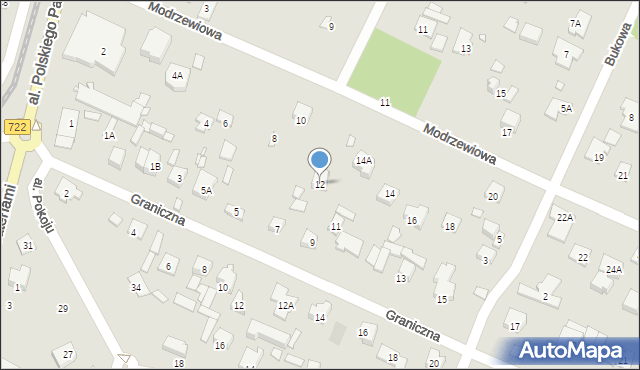 Piaseczno, Modrzewiowa, 12, mapa Piaseczno