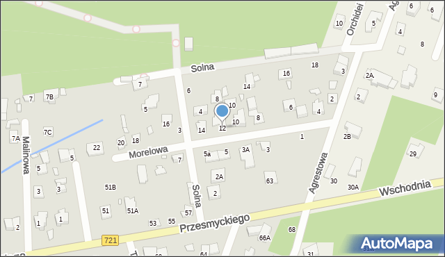 Piaseczno, Morelowa, 12, mapa Piaseczno