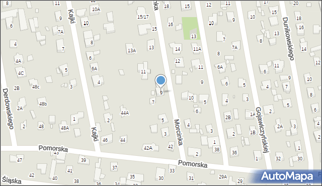 Piaseczno, Morcinka Gustawa, 9, mapa Piaseczno