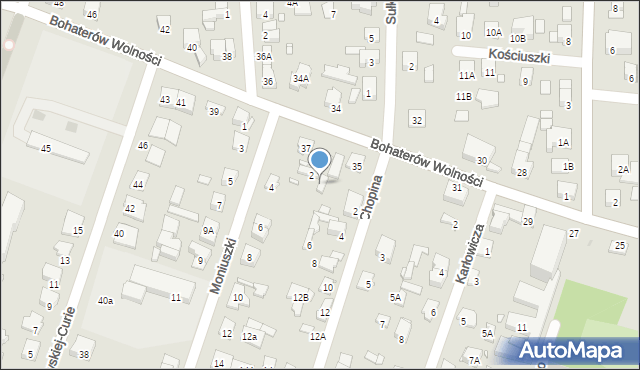 Piastów, Moniuszki Stanisława, 2A, mapa Piastów