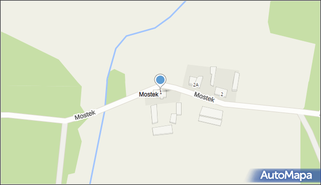 Piecki, Mostek, 1, mapa Piecki