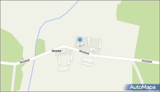 Piecki, Mostek, 2A, mapa Piecki