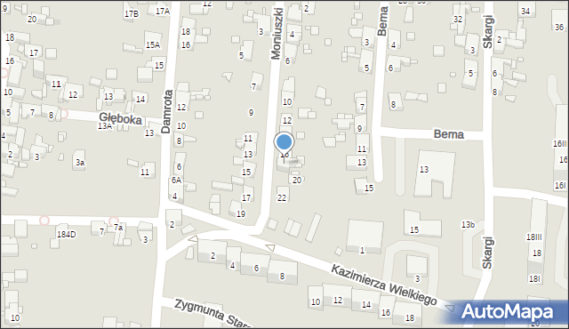 Piekary Śląskie, Moniuszki Stanisława, 18, mapa Piekary Śląskie
