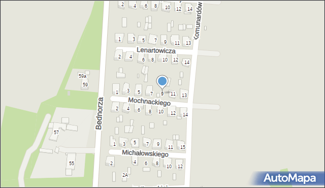 Piekary Śląskie, Mochnackiego Maurycego, 9, mapa Piekary Śląskie