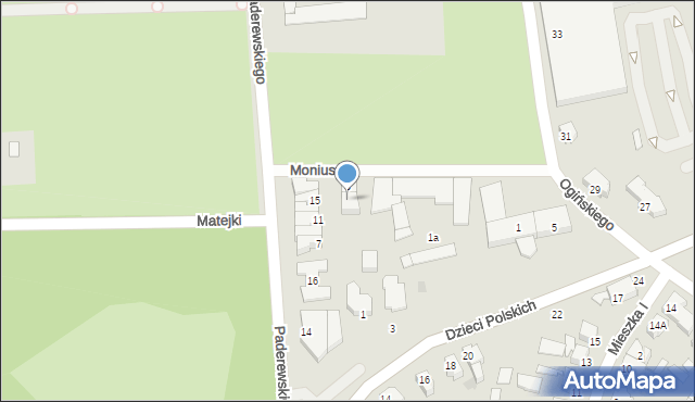 Piła, Moniuszki Stanisława, 5, mapa Piły