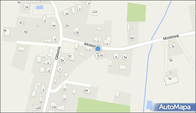 Pinczyn, Mostowa, 3, mapa Pinczyn